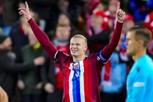 Haaland se disculpó con el arquero de Moldavia, por haberle marcado 5 goles