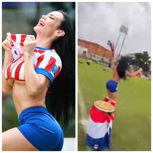 Popular / (VIDEO)¡Pame Rodríguez armó escándalo en el estadio del Rayadito por video hot para la Albirroja!