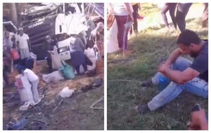 Popular / Conductor herido es despojado de su carga tras vuelco de camión