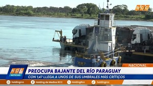 Video: Preocupa bajante del río Paraguay, con 1,47 llega a uno de sus umbrales más críticos