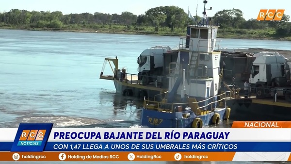 Video: Preocupa bajante del río Paraguay, con 1,47 llega a uno de sus umbrales más críticos