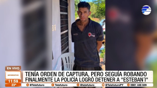 Tenía orden de captura pero seguía robando