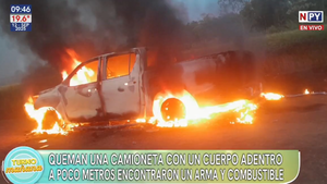 Hallan cuerpo calcinado en una camioneta, presumen que sería de exdirigente deportivo