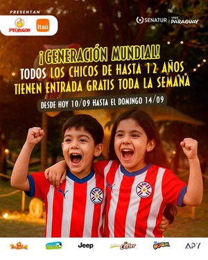Para celebrar la clasificación de Paraguay, todos los niños entran gratis a “Dino Aventura” - trece