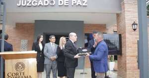 La Nación / Ministros de Corte inauguraron sede del Juzgado de Paz de Minga Porã
