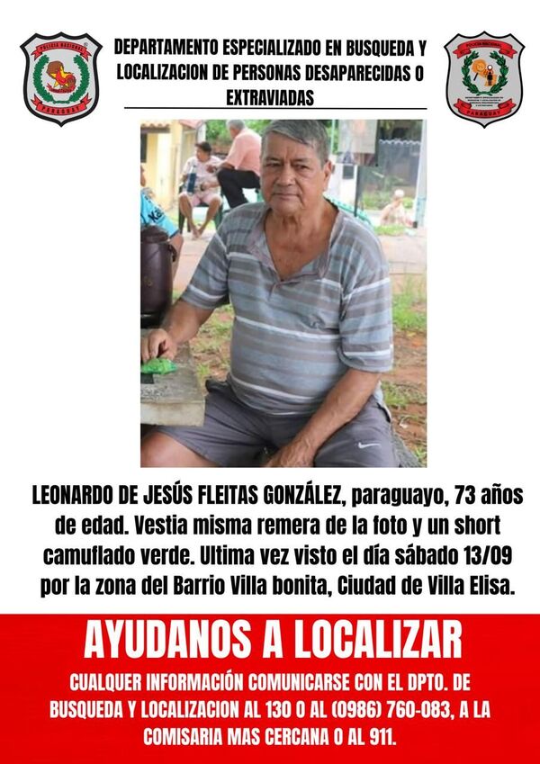 Popular / Buscan a adulto mayor desaparecido