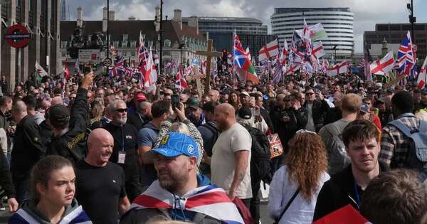 La Nación / Ultraderecha muestra su poder de convocatoria en Londres con más de 110.000 personas