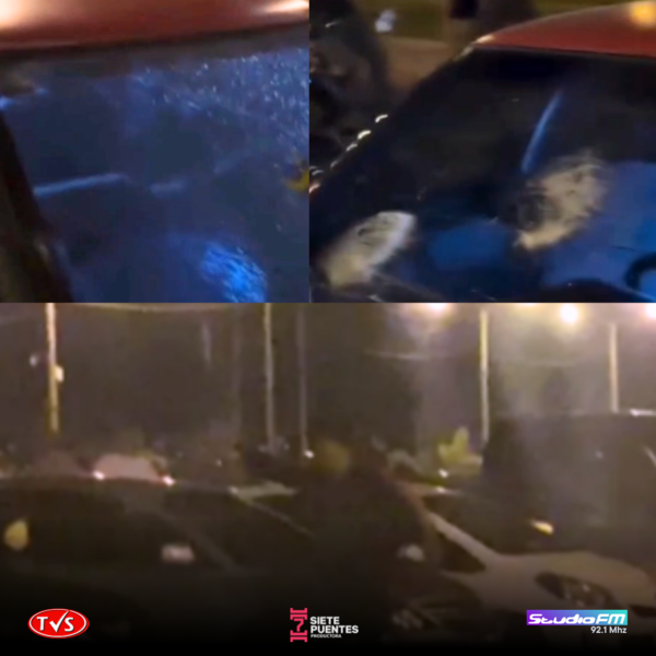 AGRESIÓN Y DAÑOS A VEHÍCULO EN LA COSTANERA DE ENCARNACIÓN - «TVS DIGITAL»