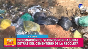 Indignación de vecinos por basural detrás del Cementerio de la Recoleta
