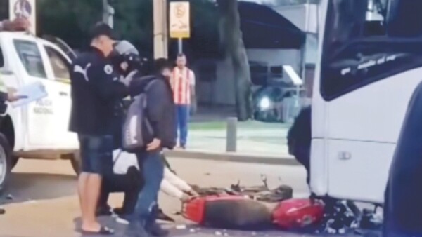 Chofer de colectivo dio positivo al alcotest tras arrollar a un motoca