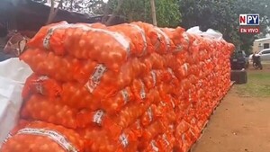 Incautan cebolla brasileña presuntamente de contrabando en San Pedro
