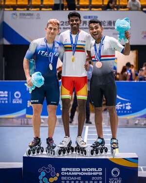 Julio Mirena conquista otro podio en Mundial de Patinaje en China - Polideportivo - ABC Color