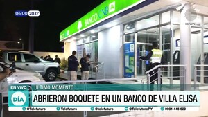 Delincuentes realizan boquete e intentan robar un banco en Villa Elisa