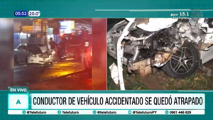 Conductor de auto sobrevive de milagro tras violento choque frontal en Ypané