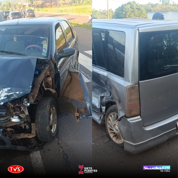 ACCIDENTE DE TRÁNSITO EN RUTA SEXTA DEJÓ SOLO DAÑOS MATERIALES - «TVS DIGITAL»