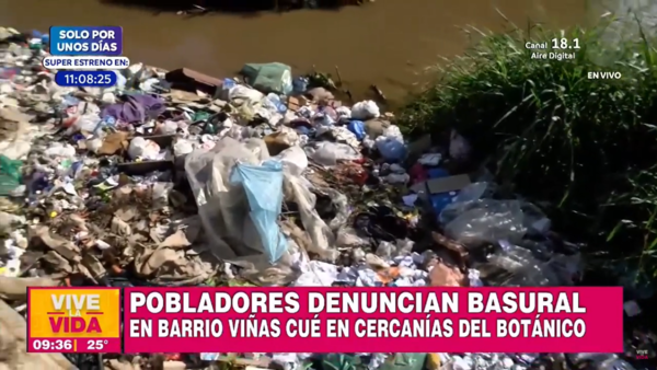 Barrio Viñas Cué: Pobladores denuncian basural en zona Botánico