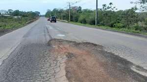 Reparación de tramo de la ruta PY01, que costó G. 50.000 millones, no dio resultados - Nacionales - ABC Color