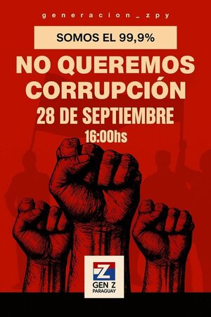 Jóvenes autodenominados "GEN Z PARAGUAY" convocan a manifestación y Policía refuerza monitoreo