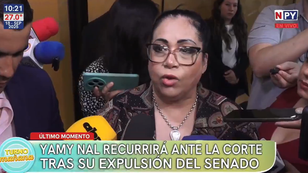 Yamy Nal recurrirá ante la CSJ tras su expulsión del Senado: “Fue una injusticia”