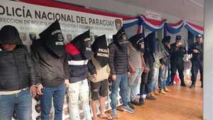 Capturan a 13 presuntos “piratas del asfalto” en Minga Porã - trece