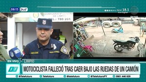 Motociclista falleció tras caer bajo las ruedas de un camión en Limpio