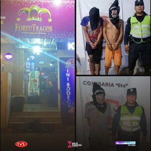 TRES HERMANOS DETENIDOS POR ROBO EN UN BAR DE CORONEL BOGADO - «TVS DIGITAL»
