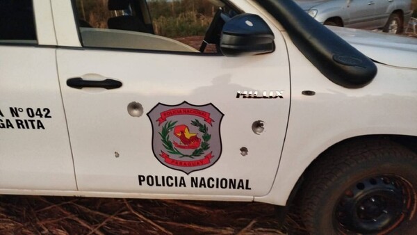 Desconocidos atacan a balazos una patrullera de la Policía Nacional en Yhú