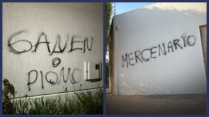 Pintatas con amenaza de muerte en las casas de Richard Ortiz y Derlis González: "Ganen o plomo"
