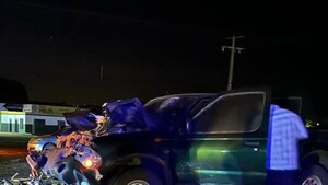Motociclista muere al impactar de manera frontal contra una camioneta en San Pedro