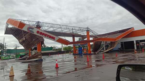 Temporal provoca destrozos en estación de servicios de Cambyretá