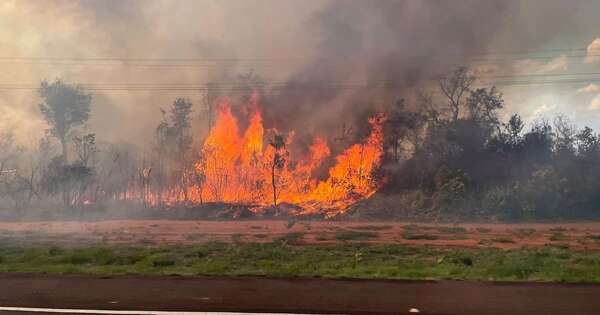 La Nación / Incendio amenaza Parque  Nacional Cerro Corá