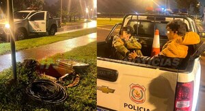  POLICÍA CAPTURA A LADRONES DE CABLES SUBTERRÁNEOS EN ENCARNACIÓN