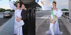 Popular / (GALERÍA) ¡Ñande Miss Grand sorprendió con su look osado para viajar a Tailandia!