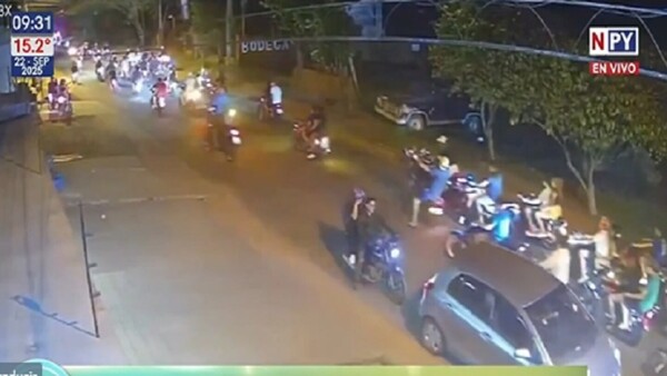 Grupo de motociclistas desata caos y descontrol en el tránsito de Capiatá