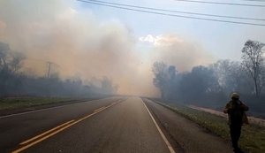 Incendio forestal arrasa con 45% del Parque Nacional Cerro Corá