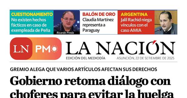 La Nación / LN PM: edición mediodía del 22 de setiembre
