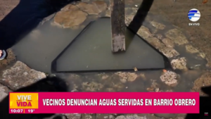 Olor insoportable, vecinos denuncian agua servida en Barrio Obrero