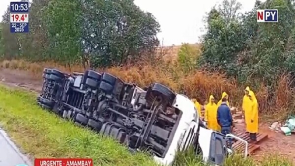Conductor muere en vuelco de camión en Amambay