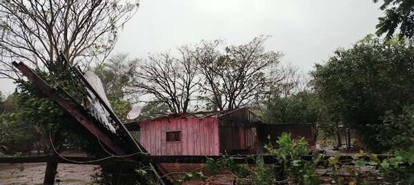 Temporal en Amambay: más de 100 casas destechadas - Nacionales - ABC Color