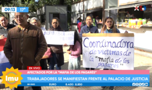 Mafia de los pagarés: trabajadores se manifiestan frente al Palacio de Justicia | Unicanal
