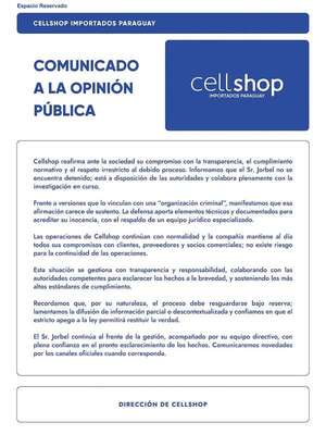 Cellshop importados Paraguay: Comunicado a la opinión pública - Espacio Reservado - ABC Color