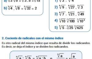 Potencias y radicales: ejercicios de fijación - Matemática Tercer Ciclo - ABC Color