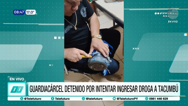 Detienen a guardiacárcel por intentar ingresar cocaína a Tacumbú