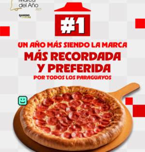 Pizza Hut vuelve a ser la marca de pizzas número uno en Paraguay
