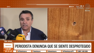 Periodista denuncia que se siente desprotegido tras ataque
