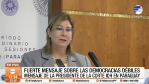 Fuerte mensaje de la titular de la Corte IDH en Paraguay