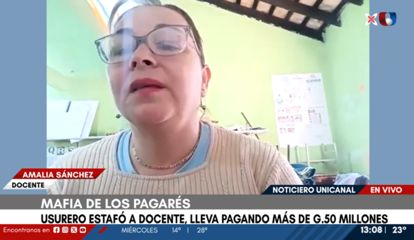 Mafia de los pagarés: usurero estafó a docente más de 300 millones de guaraníes | Unicanal
