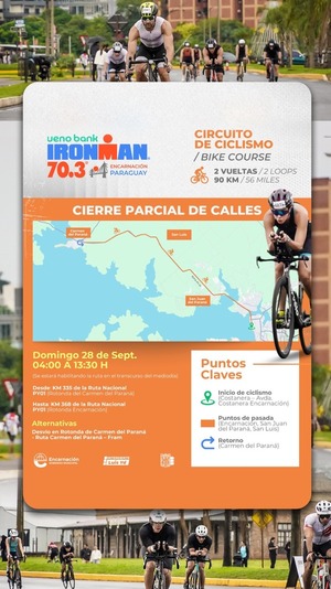 Anuncian cierre de calles por competencia de Ironman 70.3, el fin de semana - La Tribuna