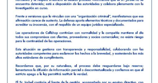 La Nación / Espacio Reservado: Cellshop reafirma compromiso ante la sociedad con transparencia