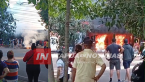 INCENDIO CONSUMIÓ LOCAL DE REPUESTOS DE MOTOCICLETAS EN CAMBYRETÁ